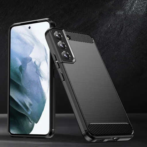 Samsung Galaxy S22 Plus Carbon szénszál mintájú TPU tok fekete - 7