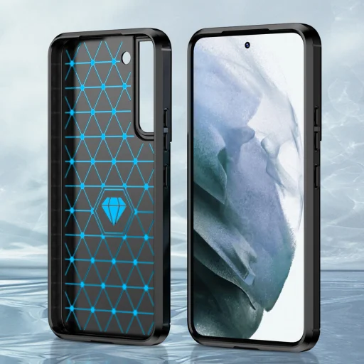 Samsung Galaxy S22 Carbon szénszál mintájú TPU tok fekete - 4
