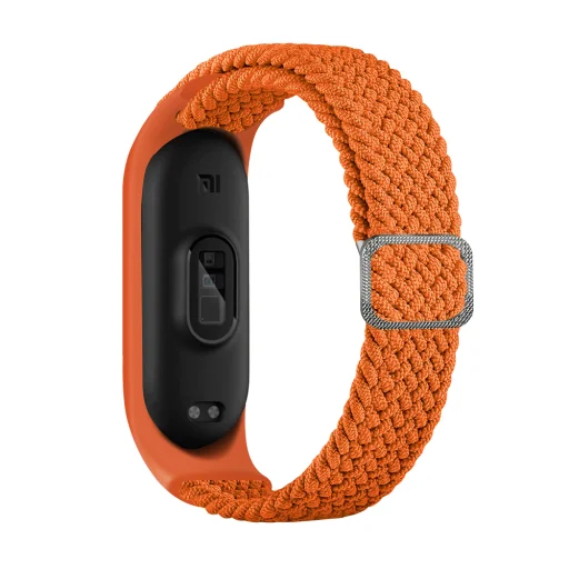 Xiaomi Mi Band 6 / 5 / 4 / 3 Fabric szövet óraszíj narancssárga - 1
