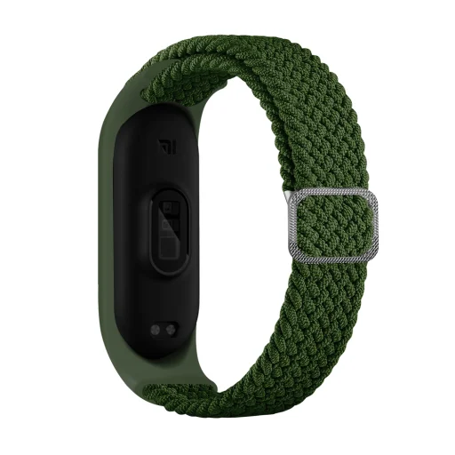 Xiaomi Mi Band 6 / 5 / 4 / 3 Fabric szövet óraszíj fekete / piros - 3