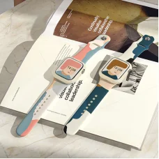 Apple Watch 8/7/6 / SE / 5/4/3/2 (41mm / 40mm / 38mm) Moro Szilikon óraszíj terepmintás design 2