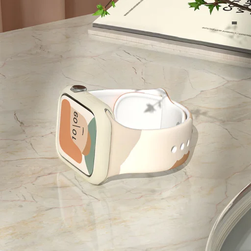 Apple Watch 8/7/6 / SE / 5/4/3/2 (41mm / 40mm / 38mm) Moro Szilikon óraszíj terepmintás design 2 - 4