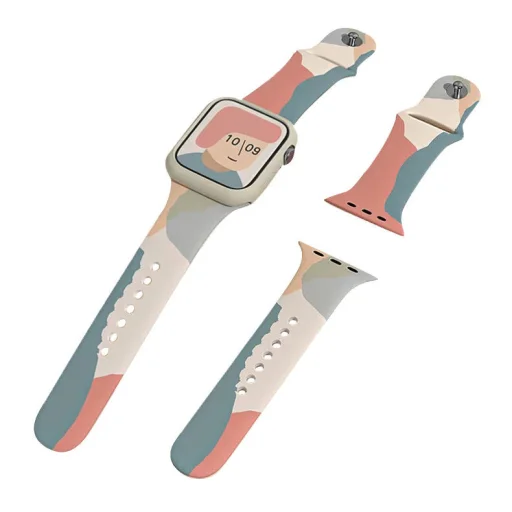 Apple Watch 4/5/6/7/8/SE/Ultra (42/44/45/49mm) Moro Szilikon óraszíj terepmintás design 3 - 1