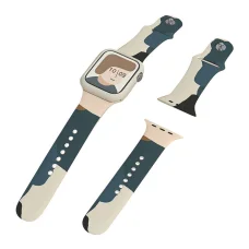 Apple Watch 8/7/6 / SE / 5/4/3/2 (41mm / 40mm / 38mm) Moro Szilikon óraszíj terepmintás design 4