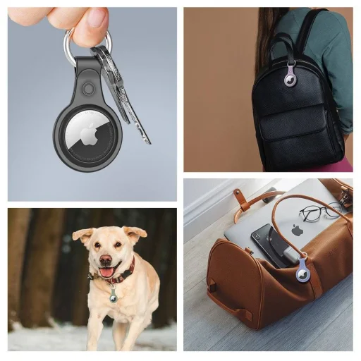 Apple Airtag Dux Ducis tok 4db (fekete, kék, rózsaszín, zöld) - 4