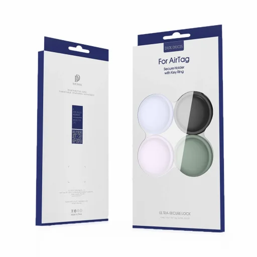 Apple Airtag Dux Ducis tok 4db (fekete, kék, rózsaszín, zöld) - 5