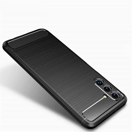 Samsung Galaxy A13 5G Armored szénszál mintájú TPU tok fekete - 9