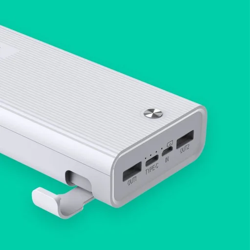 KAKU Power Bank 20000mAh 2xUSB + USB-C 2.1A fehér - 4