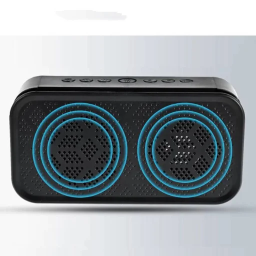 Led tüköróra Bluetooth 5.0 hangszóró FM rádió hőmérő ébresztőóra és mikrofon fekete - 6