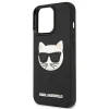 iPhone 13 Pro 6.1'' Karl Lagerfeld KLHCP13LCH3DBK 3D Rubber Choupette tok fekete