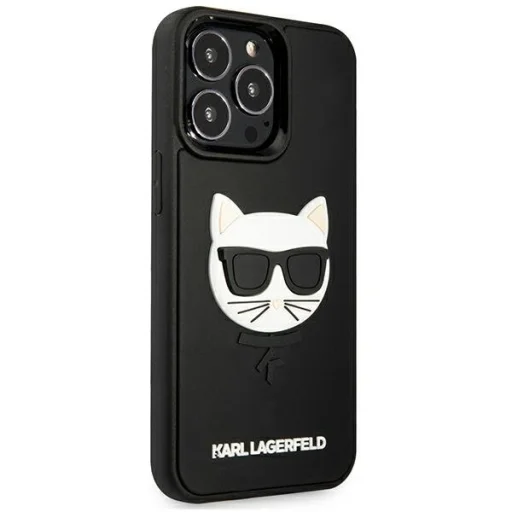 iPhone 13 Pro 6.1'' Karl Lagerfeld KLHCP13LCH3DBK 3D Rubber Choupette tok fekete - 8
