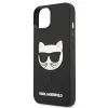 iPhone 13 Mini 5.4'' Karl Lagerfeld KLHCP13SCH3DBK 3D Rubber Choupette tok fekete thumbnail