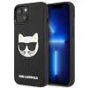 iPhone 13 Mini 5.4'' Karl Lagerfeld KLHCP13SCH3DBK 3D Rubber Choupette tok fekete thumbnail