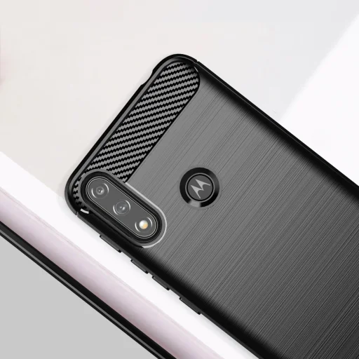 Motorola Moto E7i Power Carbon szénszál mintájú TPU tok fekete - 3