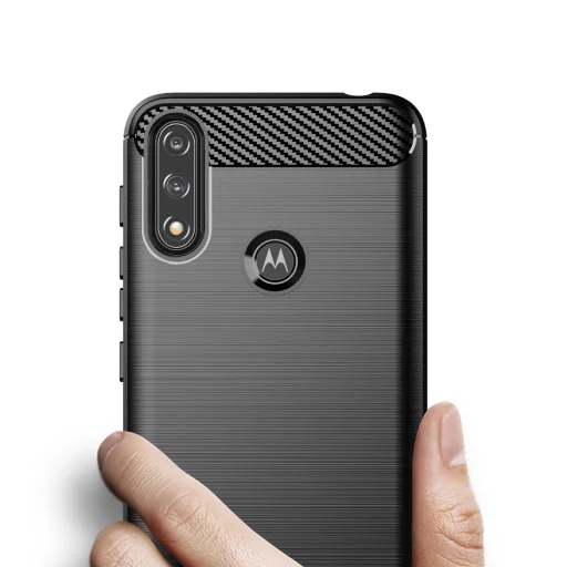Motorola Moto E7i Power Carbon szénszál mintájú TPU tok fekete - 6