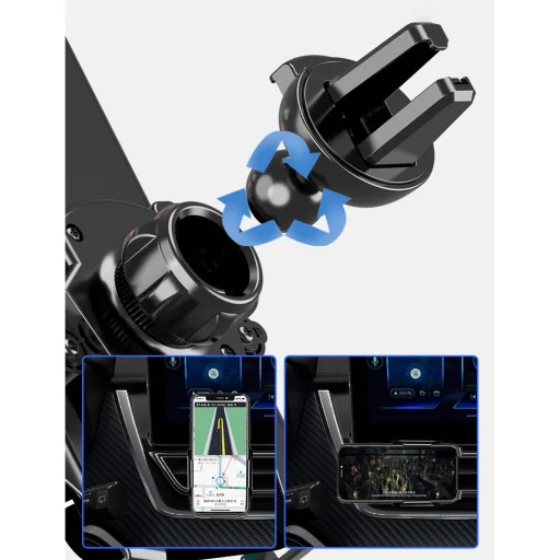 Univerzális Gravity autós telefontartó szellőzőre sötétszürke YC05 - 9