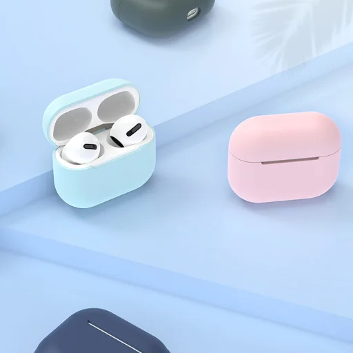 Airpods Pro 1/2 szilikon tok rózsaszín - 3