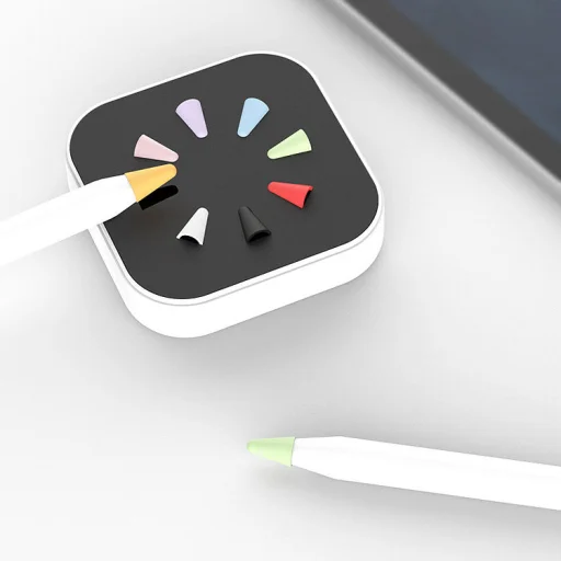 Apple Pencil 2 / 1 Stylus toll hegy készlet 8db fehér - 5