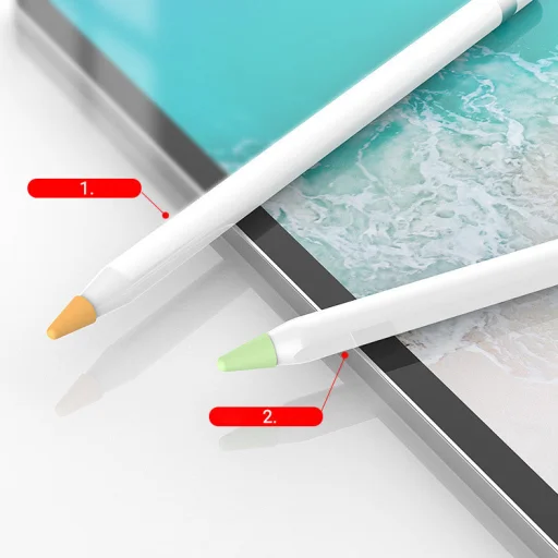 Apple Pencil 2 / 1 Stylus toll hegy készlet 8db fehér - 7