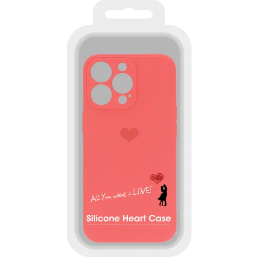 iPhone 13 Pro Vennus szilikon tok szív mintával piros - 5
