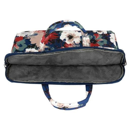 Wonder Briefcase laptop táska 15-16'''' kék virágmintás - 1