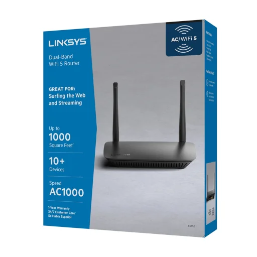 Linksys Wi-fi Router Dual-Band AC1000 (Wi-Fi 5/802.11ac) (E5350-EU) - 3