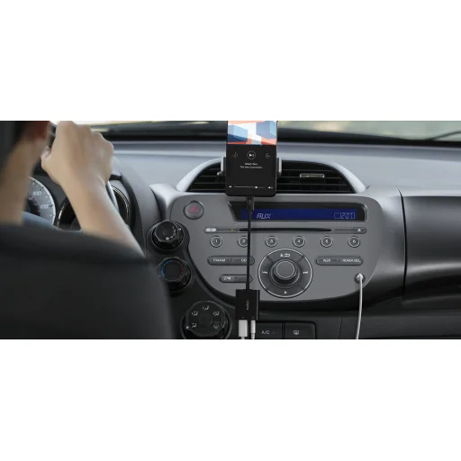 Belkin RockStar USB-C - 3.5mm audio + USB-C elosztó adapter, fekete (F7U080btBLK) - 3