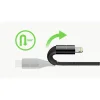 Belkin DuraTek Plus Lightning - USB-A kábel 3m, bőr kötegelővel, fekete (F8J236bt10-BLK) thumbnail