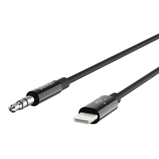 Belkin Lightning - 3.5mm audio jack kábel 0.9m, fekete (AV10172bt03-BLK) - 5
