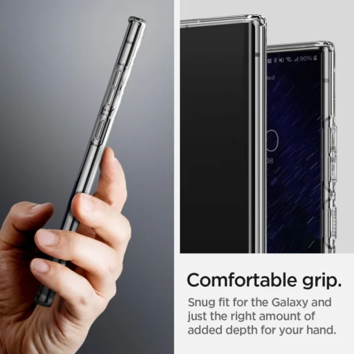 Samsung Galaxy S22 Ultra Spigen Liquid Crystal tok Crystal Clear - 8