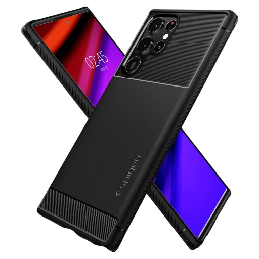 Samsung Galaxy S22 Ultra Spigen Rugged Armor tok matt fekete - 12