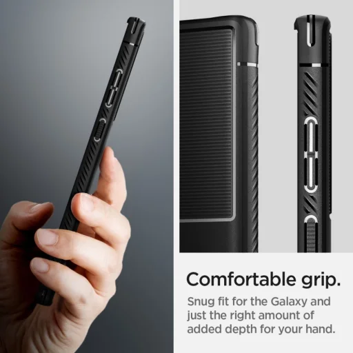 Samsung Galaxy S22 Ultra Spigen Rugged Armor tok matt fekete - 13