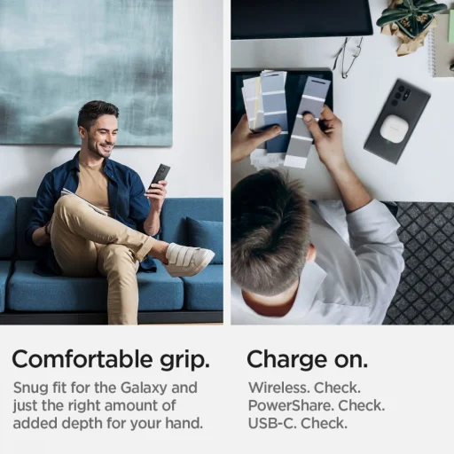 Samsung Galaxy S22 Ultra Spigen Thin Fit ultravékony tok fekete (ACS03911) - 8