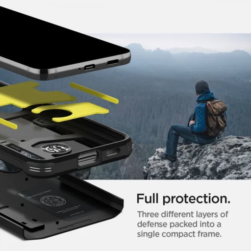 Samsung Galaxy S22 Plus Spigen Tough Armor tok kihajtható támasszal fekete (ACS03958) - 6