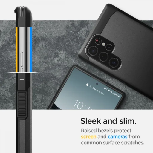 Samsung Galaxy S22 Ultra Spigen Tough Armor tok kihajtható támasszal fekete (ACS03923) - 15