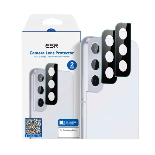 Samsung Galaxy S22/S22 Plus ESR 2x kameralencsevédő üveg fekete - 1