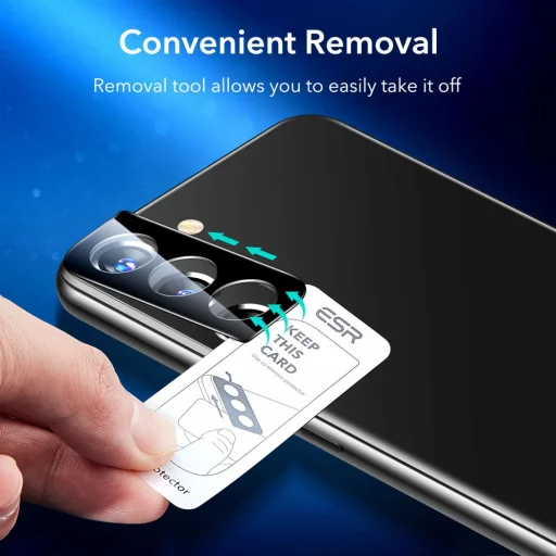 Samsung Galaxy S22/S22 Plus ESR 2x kameralencsevédő üveg fekete - 9