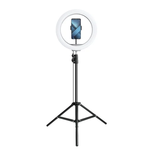 RGB LED körfény 30 cm + állvány és telefontartó fekete körlámpa, ring light - 6