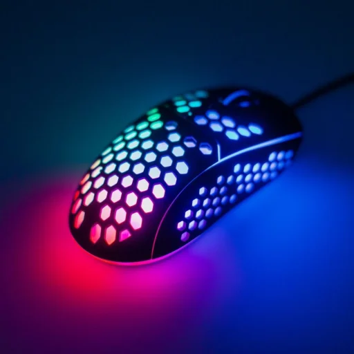 Art ultrakönnyű optikai egér 6400DPI USB RGB - 4