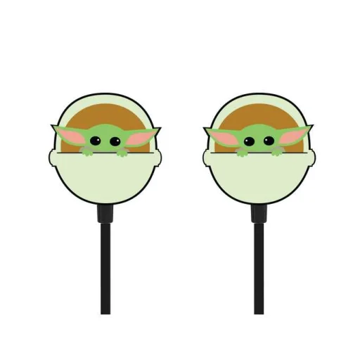 Star Wars Baby Yoda Vezetékes Fülhallgató Gyerekeknek Több Színű 3.5mm jack - 1