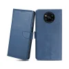 Xiaomi Poco X3 Pro mágneses PU bőr fliptok kártyatartóval kék Alphajack thumbnail