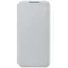 Samsung Galaxy S22 Plus Samsung LED View gyári fliptok LED fény kijelzéssel világos szürke (EF-NS906PJE)