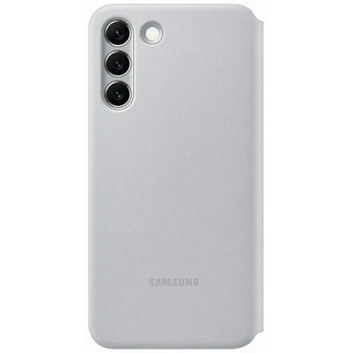Samsung Galaxy S22 Plus Samsung LED View gyári fliptok LED fény kijelzéssel világos szürke (EF-NS906PJE) - 2