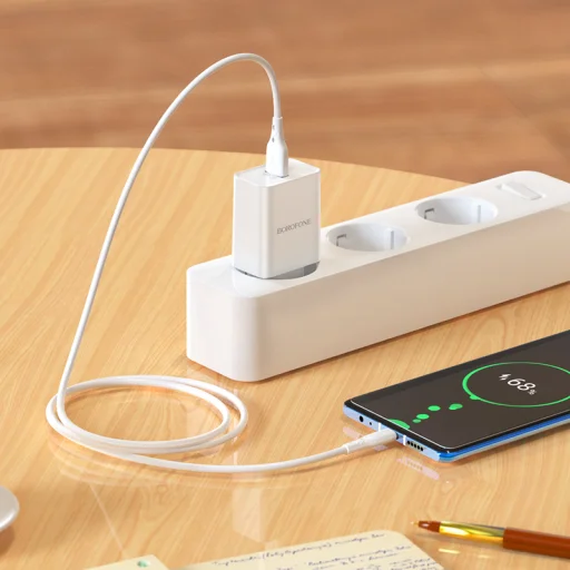 Borofone BN5 Jingrui USB Hálózati töltő QC 3.0 18W fehér - 4