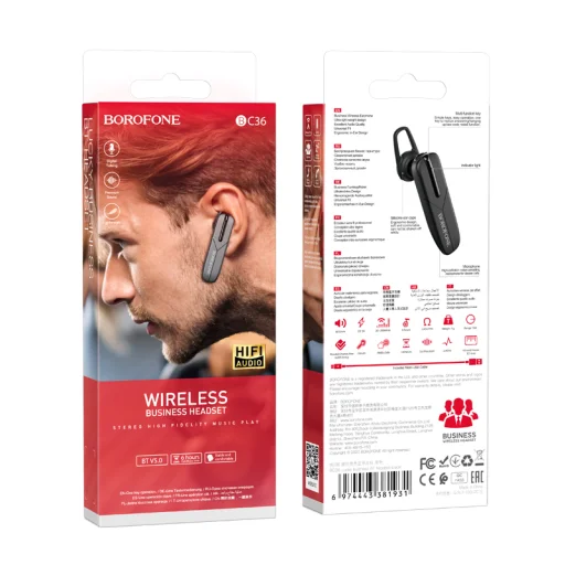 Borofone BC36 Lucky Bluetooth Headset Fekete - 5