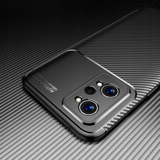 Realme Gt Neo 2 / Gt 2 5G Tech-Protect carbon mintájú TPU tok fekete - 4