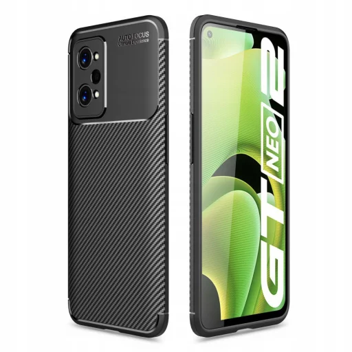 Realme Gt Neo 2 / Gt 2 5G Tech-Protect carbon mintájú TPU tok fekete - 1