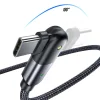 XO NB176 USB - USB Type C kábel 2.4A 1.2m mozgatható csatlakozóval fekete - 3