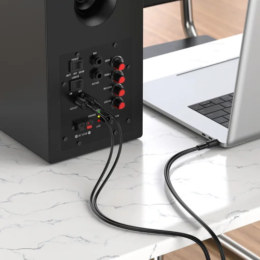 Borofone BL11 Jack 3.5mm - 2x RCA 1.5m kábel fekete - 3