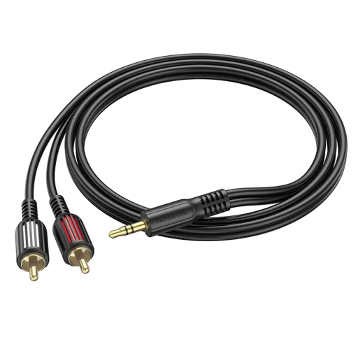 Borofone BL11 Jack 3.5mm - 2x RCA 1.5m kábel fekete - 5